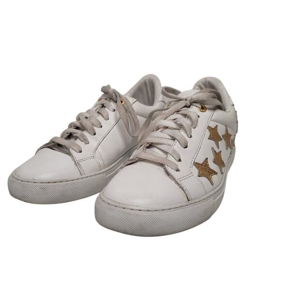 Zadig & Voltaire ZV1747 Smooth Calfskin Star Sneakers Size 40/ 9 US - Picture 4 of 9